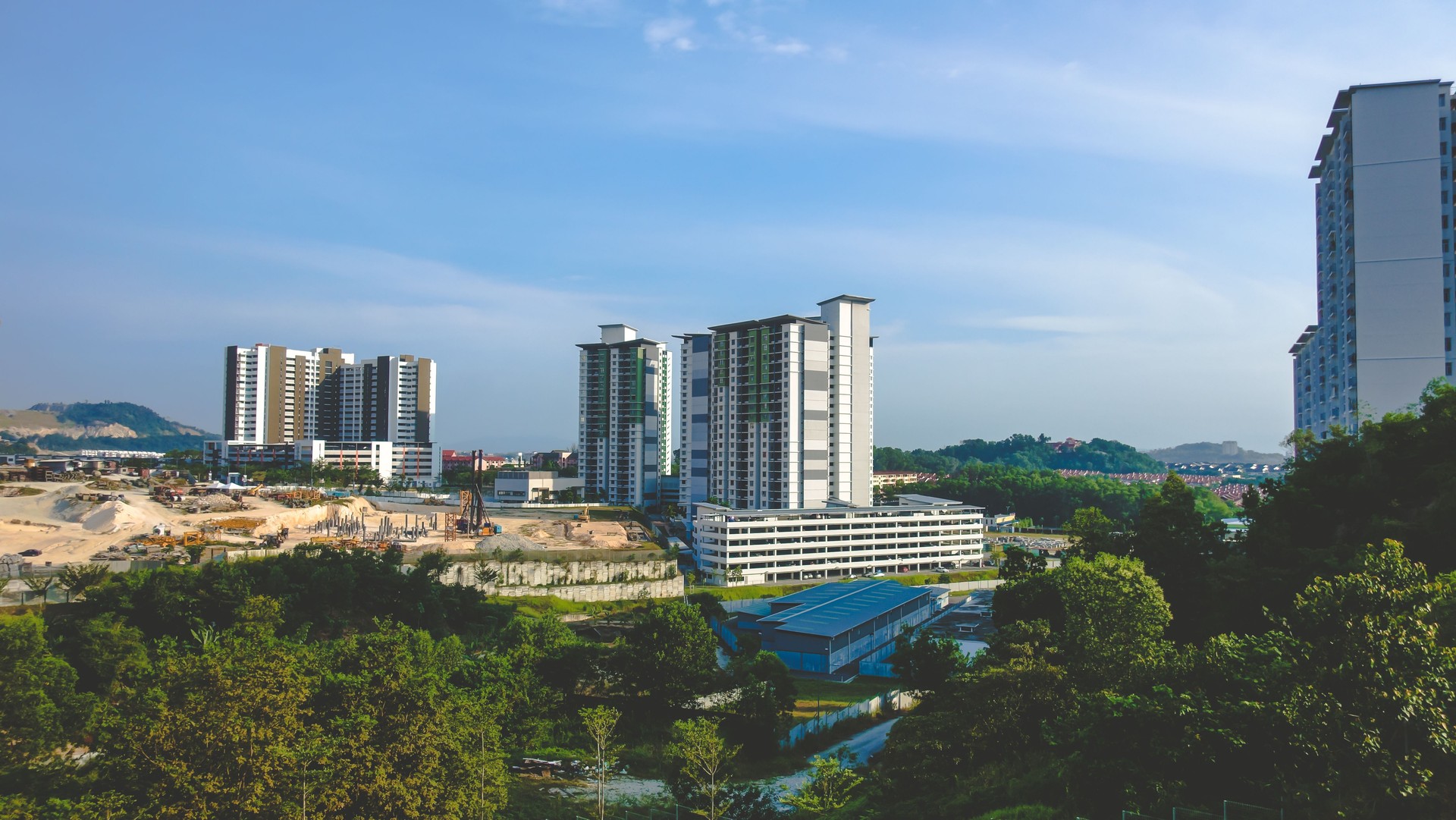 Scenery shot of residential area in Puncak Saujana